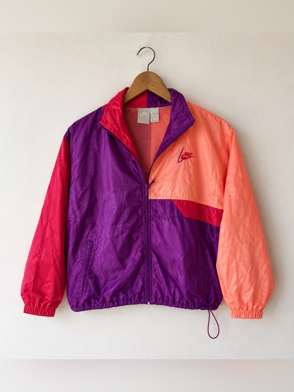 Vintage 90s Nike Women’s Colorblock Windbreaker Jacket - Size Small